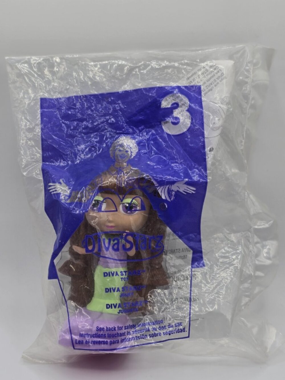 2001 McDonald's Happy Meal Diva Stars #3 Diva Stars Toy Brunette